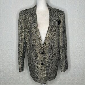 Night Moves New York | Vintage 80s/90s Faux Snakeskin Single Breasted Bl…